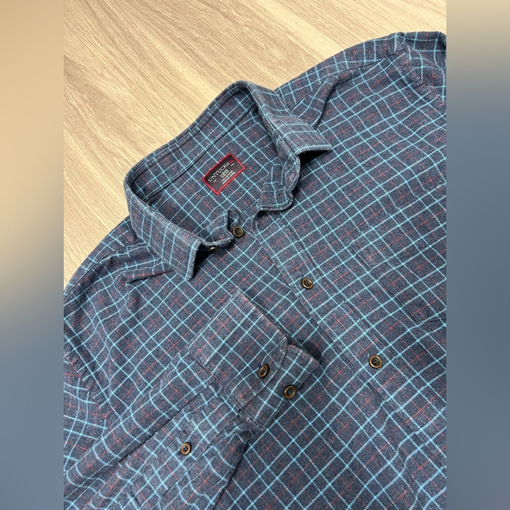 UNTUCKit Flannel Shirt,‎ 100% cotton, Slim fit | Men’s Large